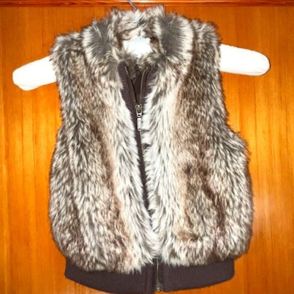 Copper Key Faux Fur Vest Sz 4-5